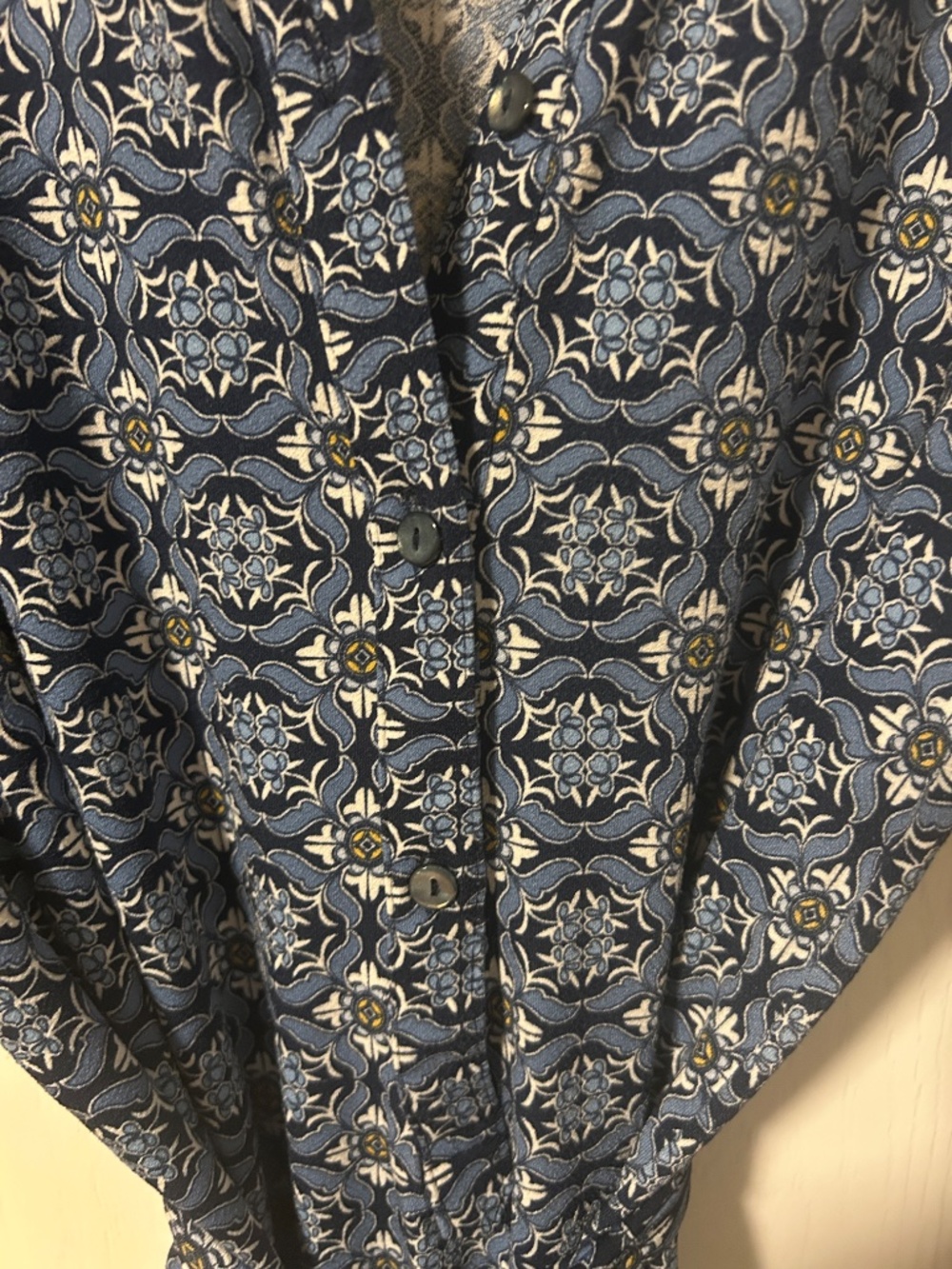 Max Studio Blue Printed Shirt Dress – Size M | Excellent Condition - Picture 6 of 9